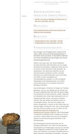 Vorschau der mobilen Webseite www.vaf-kehrsiten.ch, Verein Amphibien-Freunde Kehrsiten (VAF)