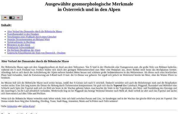 Vorschau von www.geol-info.at, Geomorphologische Besonderheiten in Österreich und in den Alpen