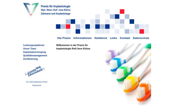 Vorschau von www.kuehne-wittenberg.de, Praxis für Implantologie Rolf-Jens Kühne