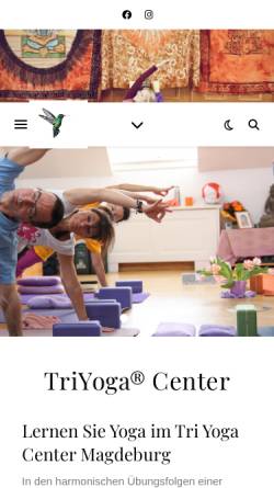 Vorschau der mobilen Webseite tri-yoga-flows.de, Sankalpa - Schule für Yoga in Magdeburg