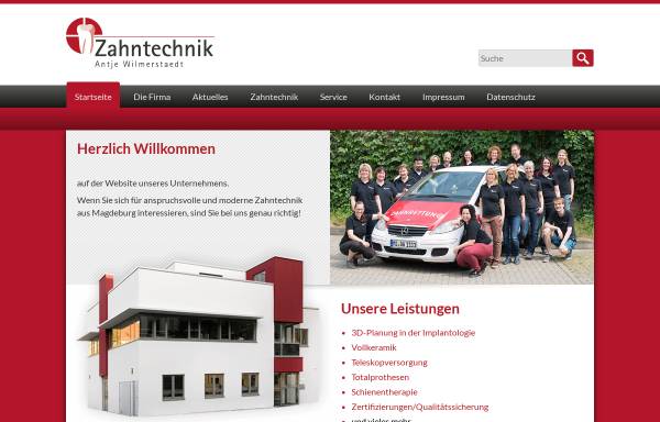 Vorschau von www.wilmerstaedt.de, Zahntechnik Antje Wilmerstadt