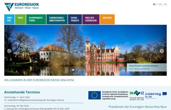 Vorschau von www.neisse-nisa-nysa.org, Euroregion Neiße