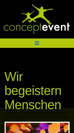 Vorschau der mobilen Webseite concept-event.de, Concept Event & Medien