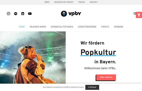 Vorschau von www.pop-netz.de, ABMI Arbeitsgemeinschaft Bayerischer Musikinitiativen