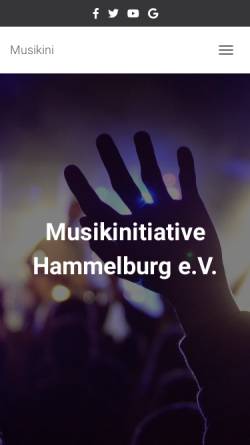Vorschau der mobilen Webseite www.musikini.de, Musikinitiative Hammelburg e. V.