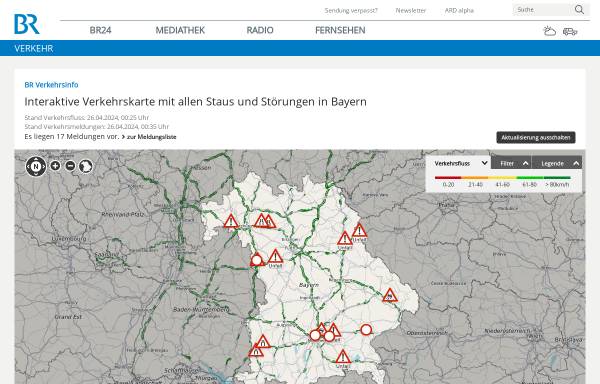 Vorschau von www.br-online.de, BR-Verkehrsservice