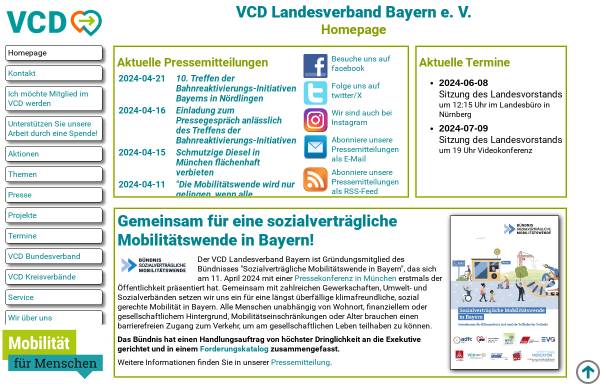 Vorschau von www.vcd-bayern.de, VCD Landesverband Bayern e.V.