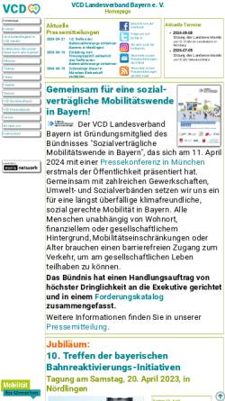Vorschau der mobilen Webseite www.vcd-bayern.de, VCD Landesverband Bayern e.V.