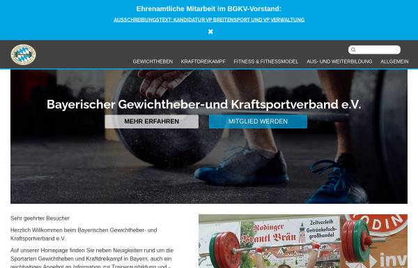 Vorschau von www.bgkv.de, Bayerischer Gewichtheber- und Kraftsportverband e.V.