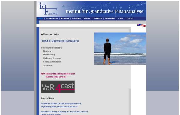 Vorschau von www.iqfinance.de, IQF Institut für Quantitative Finanzanalyse GmbH