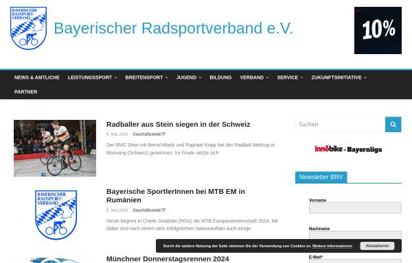 Vorschau von www.bayerischer-radsportverband.de, Bayerischer Radsportverband