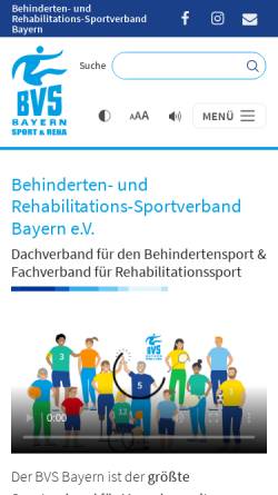 Vorschau der mobilen Webseite www.bvs-bayern.com, Behinderten- und Versehrten-Sportverband Bayern e.V.
