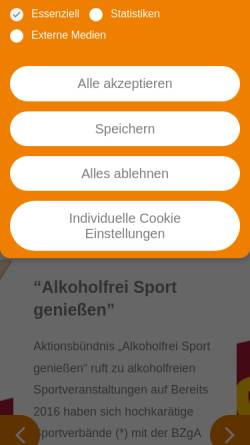 Vorschau der mobilen Webseite www.bsj.org, Juniorteam der Bayerischen Sportjugend