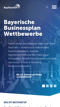 Vorschau der mobilen Webseite www.bpw-nordbayern.de, Businessplan-Wettbewerb Nordbayern