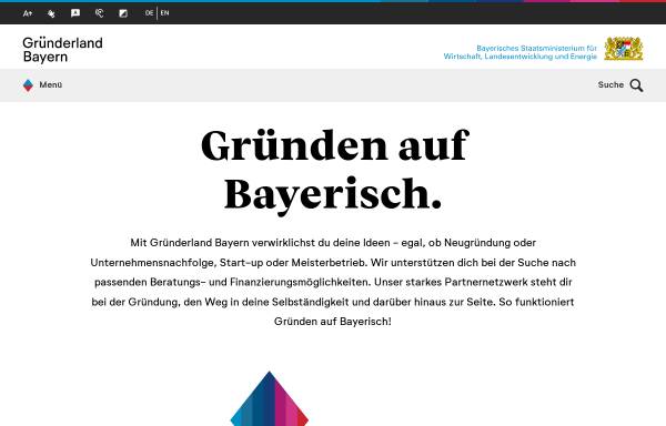 Vorschau von www.startup-in-bayern.de, Existenzgründerportal in Bayern
