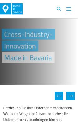 Vorschau der mobilen Webseite www.invest-in-bavaria.com, Invest in Bavaria - Investieren in Bayern