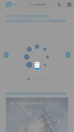Vorschau der mobilen Webseite www.lfa.de, LfA Förderbank Bayern