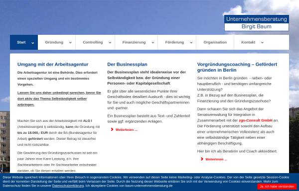 Vorschau von www.baum-unternehmensberatung.de, Unternehmensberatung Birgit Baum