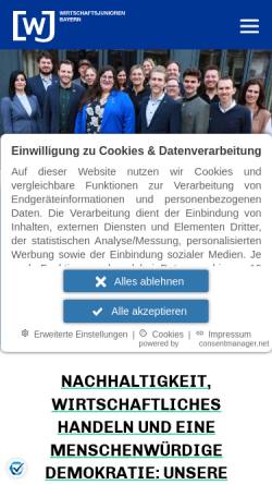 Vorschau der mobilen Webseite wjbayern.de, Wirtschaftsjunioren Bayern