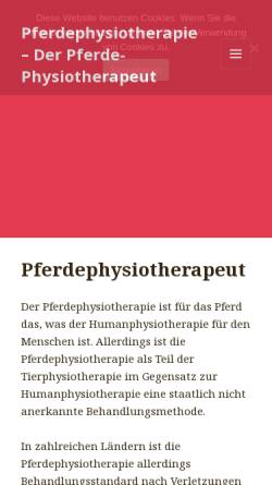 Vorschau der mobilen Webseite pferde-physiotherapeut.de, Pferde-Physiotherapeut Blog