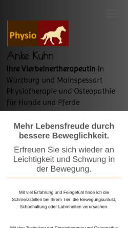 Vorschau der mobilen Webseite www.ihrepferdetherapeutin.de, Physiotherapie für Pferde, Anke Doose