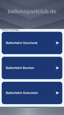 Vorschau der mobilen Webseite www.ballonsportclub.de, Ballonsportclub Havelland