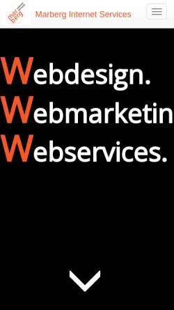 Vorschau der mobilen Webseite www.marberg-design.de, Marberg Internet Services