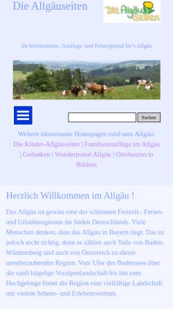 Vorschau der mobilen Webseite www.die-allgaeuseiten.de, Die Allgäuseiten