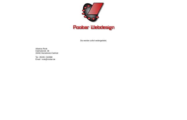 Vorschau von www.roobar.de, Roobar Webdesign