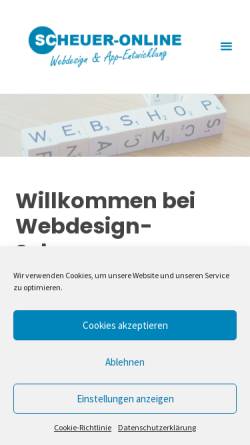 Vorschau der mobilen Webseite www.scheuer-online.de, Scheuer Webdesign