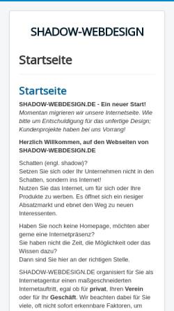 Vorschau der mobilen Webseite shadow-webdesign.de, Shadow-Webdesign Erhard Fuchs