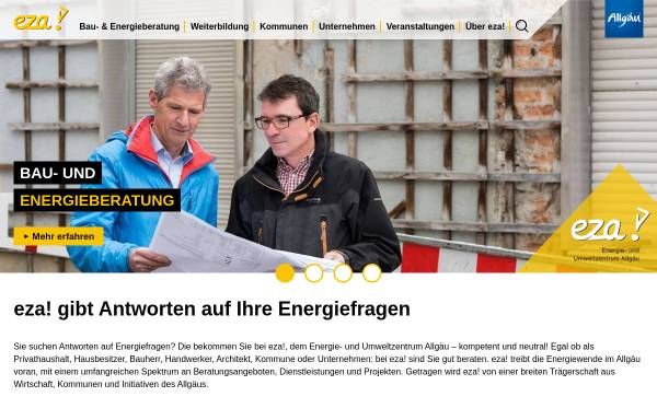 Vorschau von www.eza-allgaeu.de, Eza! Energie- und Umweltzentrum Allgäu