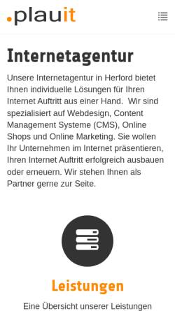 Vorschau der mobilen Webseite www.plau-it.de, Plau IT-Consulting