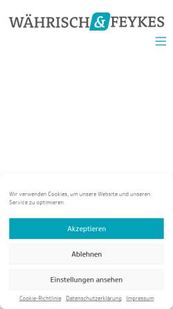 Vorschau der mobilen Webseite waehrisch-feykes.de, Währisch&Feykes GmbH