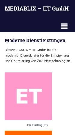 Vorschau der mobilen Webseite mediablix.de, Mediablix IIT GmbH