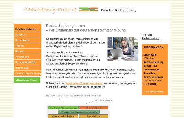 Vorschau von rechtschreibung-lernen.de, Onlinekurs Rechtschreibung - Dr. Astrid Rauße