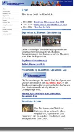 Vorschau der mobilen Webseite www.biathlon-osterzgebirge.de, Förderverein Biathlon Osterzgebirge