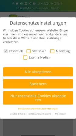 Vorschau der mobilen Webseite www.hilker-consulting.de, Hilker Consulting