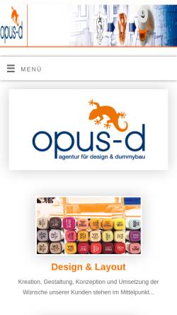 Vorschau der mobilen Webseite www.opus-d.com, Opus-D GmbH