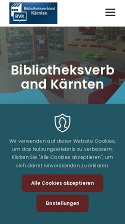 Vorschau der mobilen Webseite www.bvk.at, Bibliotheksverband Kärnten