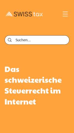 Vorschau der mobilen Webseite www.swiss-tax.ch, Swiss-Tax