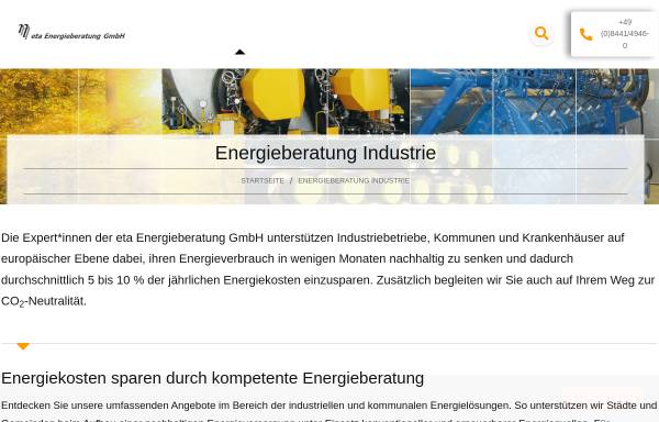 Vorschau von www.eta-energieberatung.de, Eta Energieberatung GbR
