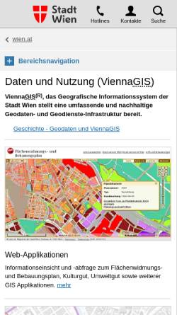 Vorschau der mobilen Webseite www.wien.gv.at, ViennaGIS