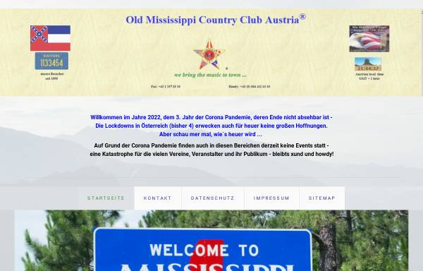 Vorschau von www.omcca.at, OMCCA - Old Mississippi Country Club Austria