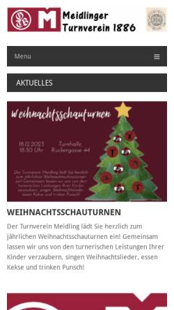 Vorschau der mobilen Webseite www.oetb-meidling.at, Meidlinger Turnverein