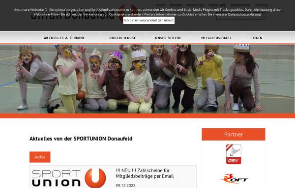 Vorschau von www.sportunion-donaufeld.at, Sportunion Donaufeld