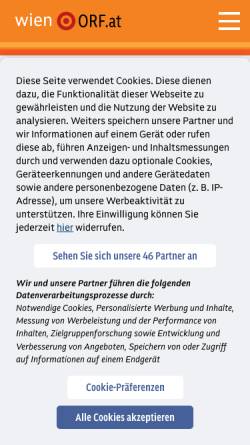 Vorschau der mobilen Webseite wien.orf.at, ORF.at Wien