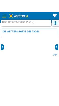 Vorschau der mobilen Webseite www.wetter.at, Wetter - Wien aktuell - wetter.at