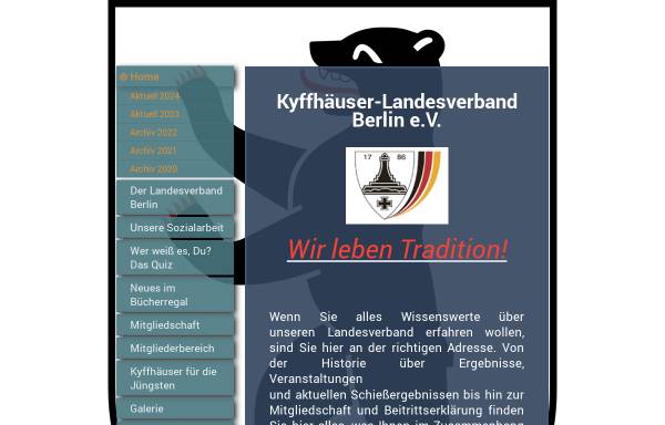 Vorschau von www.lv-berlin.de, Kyffhaeuser Landesverband Berlin e.V.