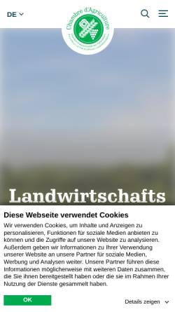 Vorschau der mobilen Webseite www.lwk.lu, Landwirtschaftskammer Luxemburg